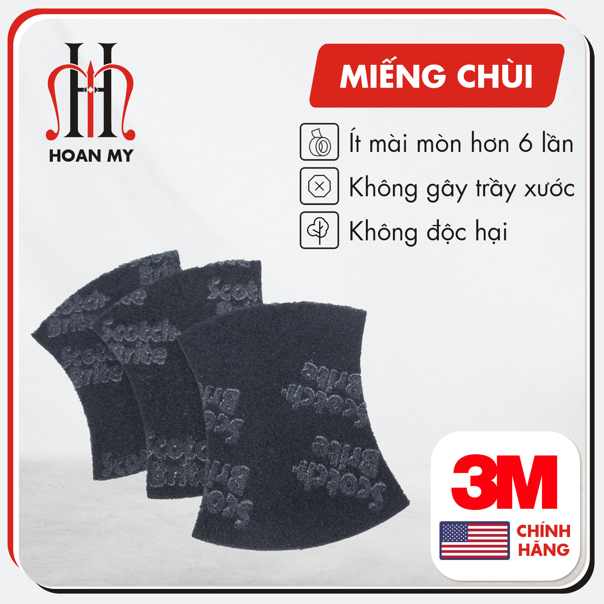 Miếng cọ rửa đa năng 3M Scotch Brite 2000 dùng cọ rửa vết cháy ở đáy xoong nồi chính hãng 3M Mỹ