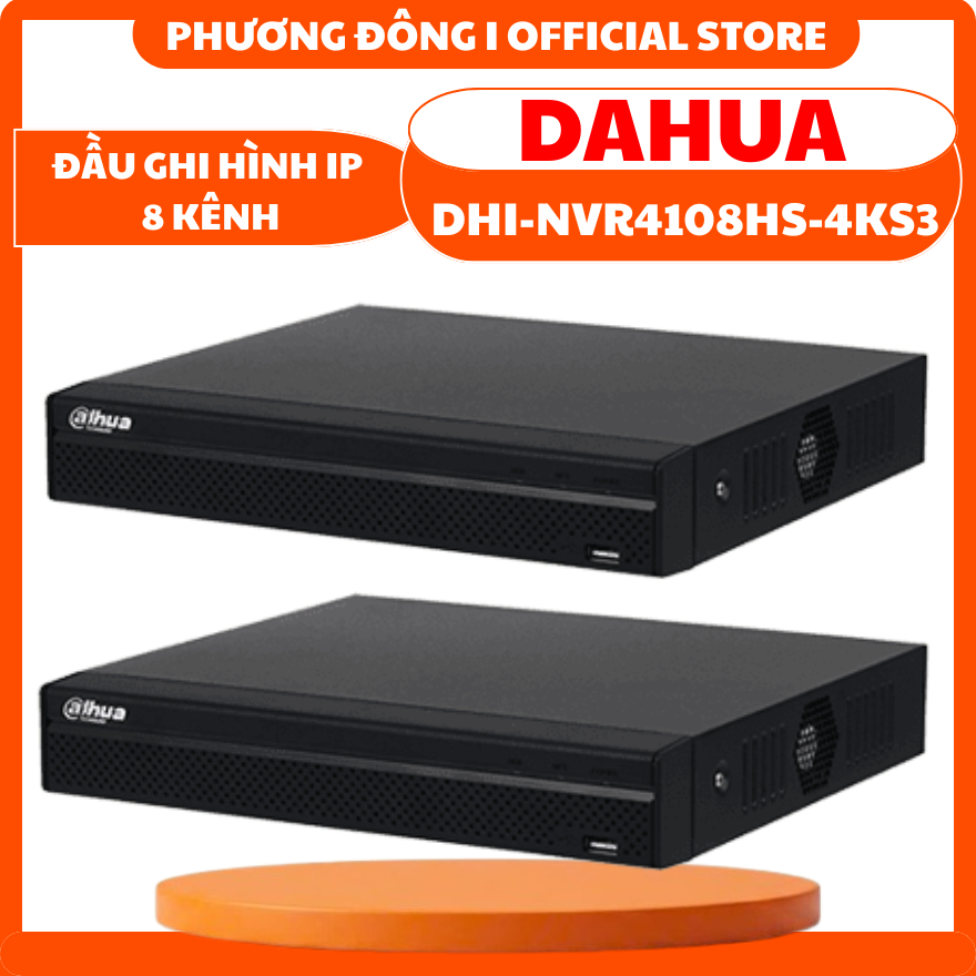 ĐẦU GHI HÌNH IP DAHUA DHI-NVR4108HS-4KS3-VN 8 KÊNH - HỖ TRỢ ĐẾN 12MP, HỖ TRỢ Ổ CỨNG, HỖ TRỢ SMD, CHUẨN TƯƠNG THÍCH ONVIF