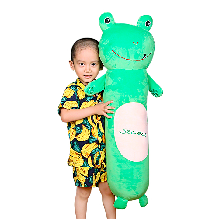 Gối ôm gấu bông hình thú ngộ nghĩnh size 1m - Tặng khẩu trang thời trang vải Su màu ngẫu nhiên