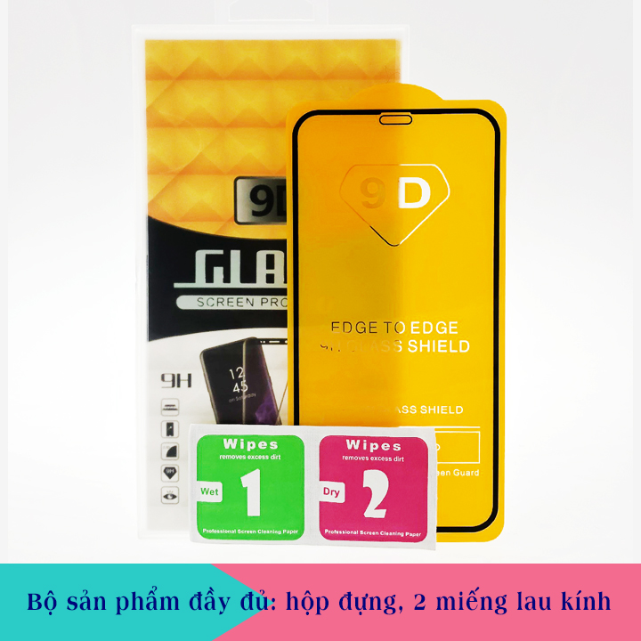 Miếng Dán Kính Cường Lực Cho Iphone 11 - Màu Đen - Full Màn Hình - Hàng Chính Hãng