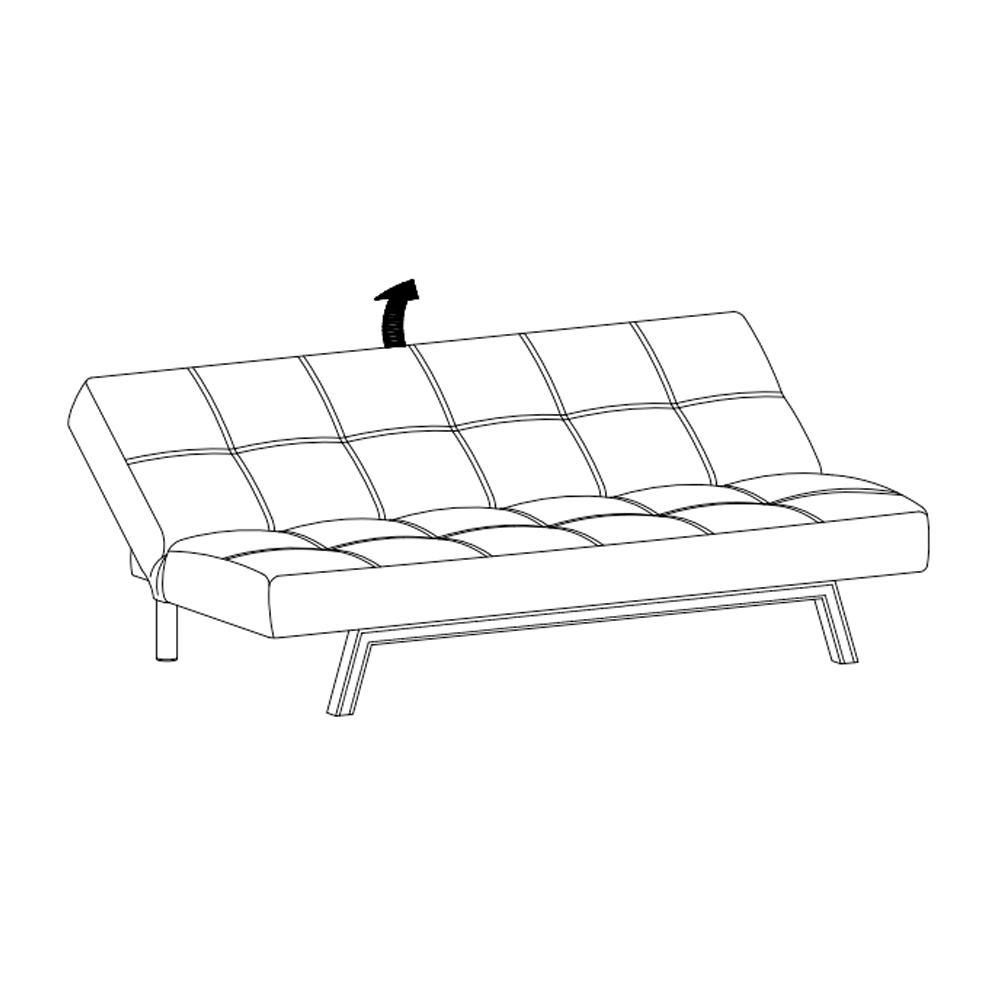 Sofa giường | JYSK Holstebro | vải polyester | xám | R180xS92/108xC80cm
