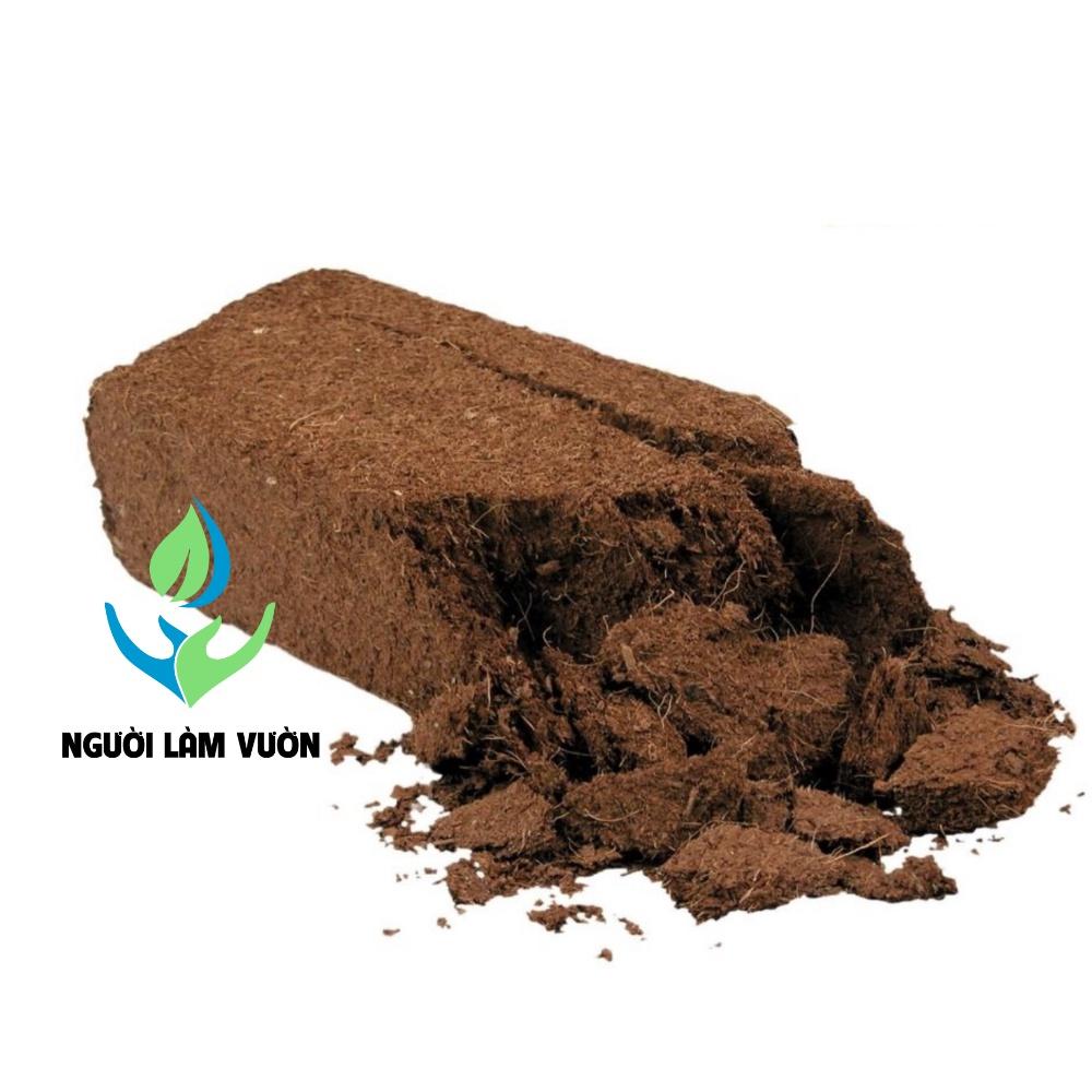 Viên đất trồng cây xơ dừa nén COCO HI đã qua xử lý 650g nở ra 8 lít trồng hoa rau cây cảnh - giữ ẩm tốt