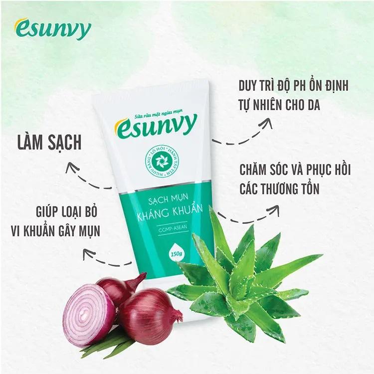 Bộ Combo "Nắng Nóng Không Lo - Mụn To Không Sợ" Kem Chống Nắng Esunvy Plus Sun Care Face 50g Và Sữa Rửa Mặt Esunvy 150g