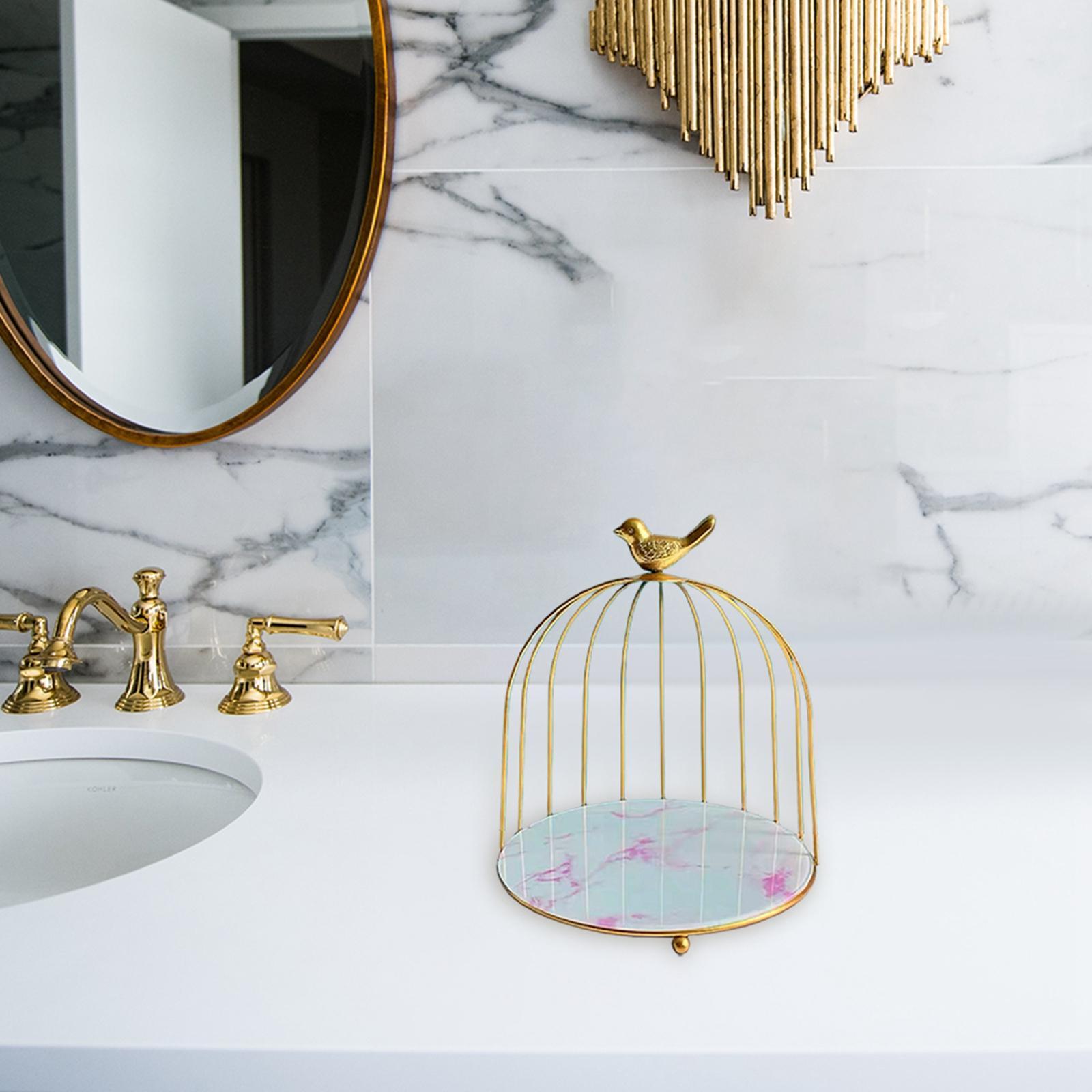 Nordic Style  Rack Cosmetic Organizer Iron Perfume Storage Box for Souvenir Finishing  Rack Bedroom Dresser Women Girls