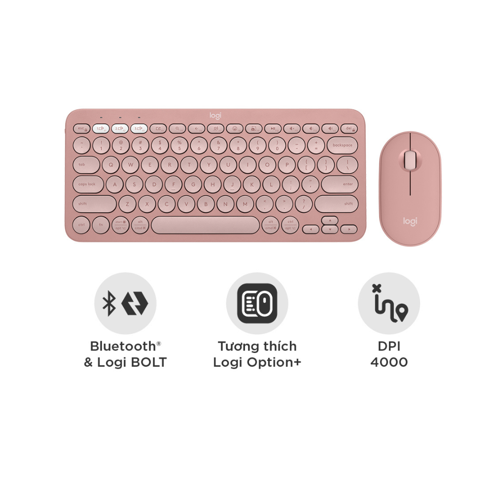 Combo Bàn phím và chuột Bluetooth Logitech K380s + M350s - Easy-Switch, Slient - Hàng Chính Hãng - Bảo Hành 12 Tháng