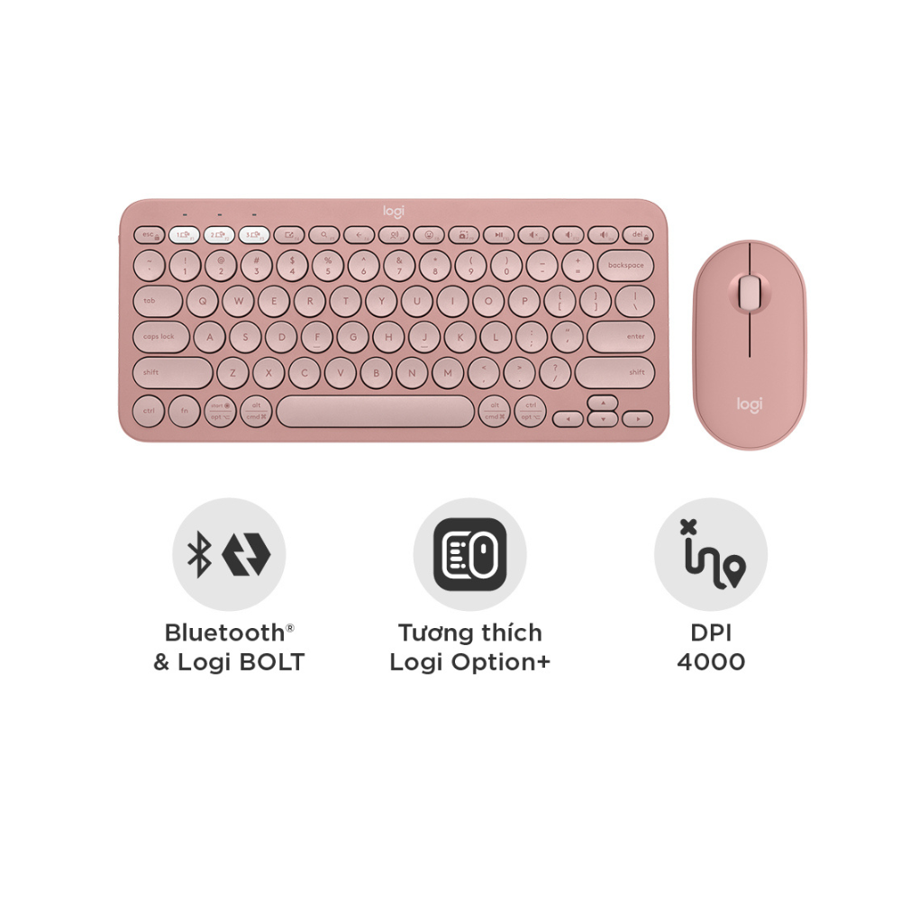 Combo Bàn phím và chuột Bluetooth Logitech K380s + M350s - Easy-Switch, Slient - Hàng Chính Hãng - Bảo Hành 12 Tháng