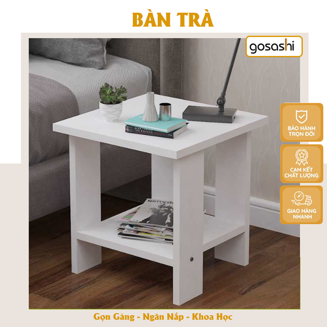 Táp Đầu Giường, Kệ Đầu Giường Cao Cấp Hiện Đại Phong Cách Tối Giản, Trang Trí Phòng Ngủ, Phủ Melamin Chống Xước, Chống Nước, Dễ Lắp Đặt Và Dễ Di Chuyển Thương Hiệu Gosashi-BANTRA