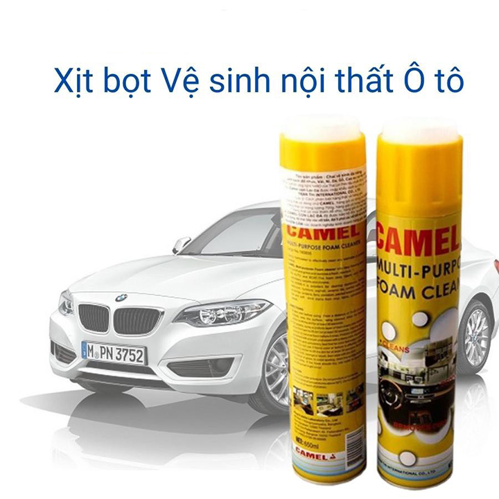 Combo 5 Chai Xịt Bọt Đa Năng Vệ Sinh Ghế Da Nỉ Nội Thất Ô Tô Màu Vàng