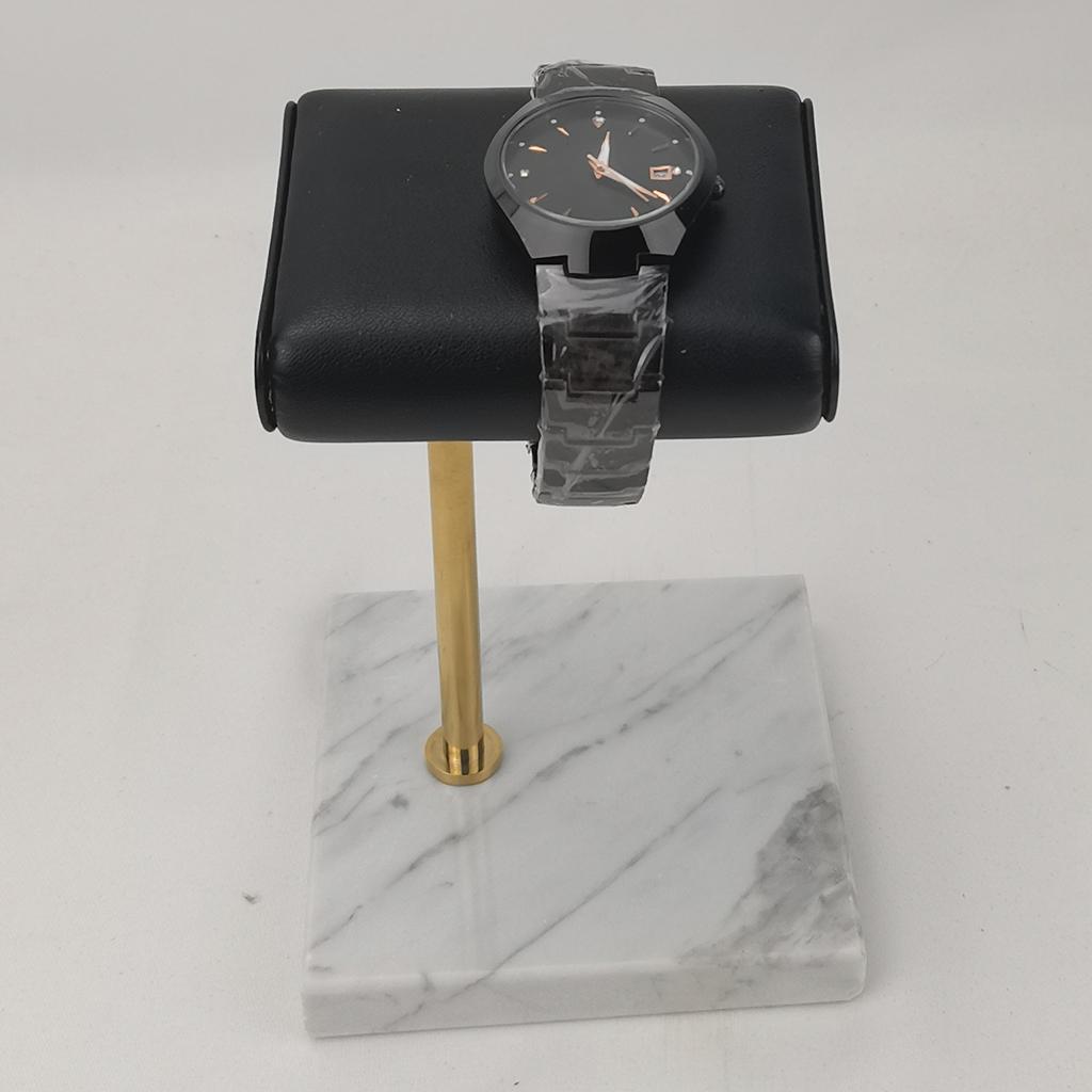 2 Pieces Green & White Marble & PU Watch Holder Stand for Display