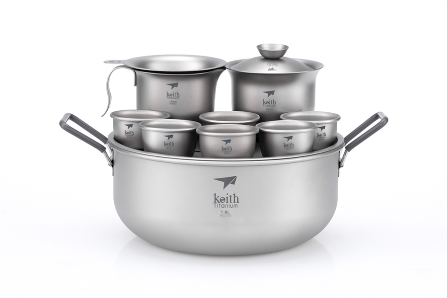 Bộ ấm pha trà Titanium Tea Set KEITH Ti3900
