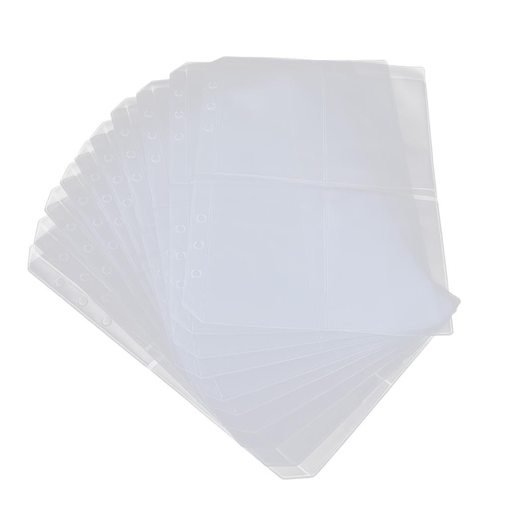 30x Clear Binder Pocket 100% Recycled A5 Ring Binder for 6-Ring Loose Leaf