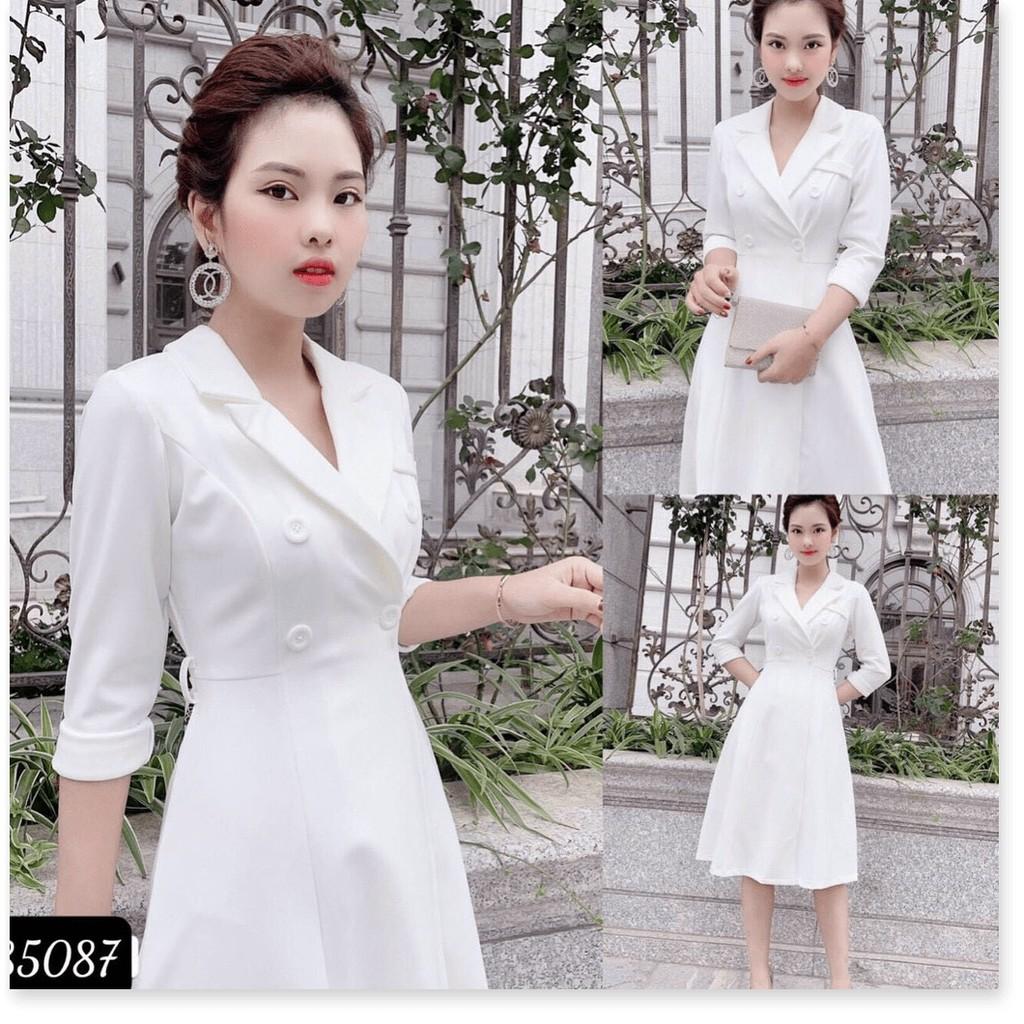 ĐẦM XOÈ TRẮNG VINTAGE SANG TRỌNG XINH XẮN , CHO CÁC NÀNG/ CÓ ĐỦ SIZE THỜI TRANG 1HITSTORE1