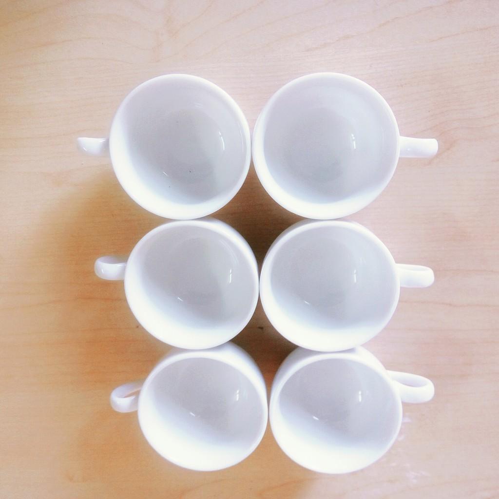 Bộ 6 chén trà Bát Tràng, cỡ nhỡ có tai dung tích 50ml