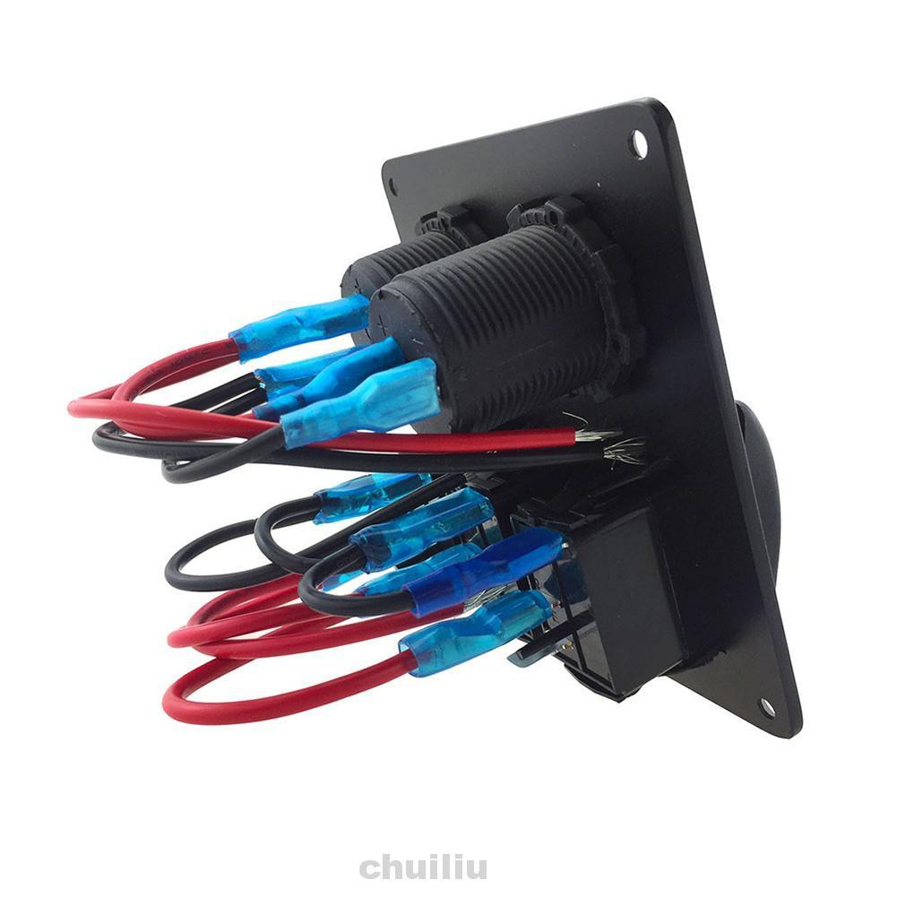 Bảng Công Tắc Đèn Led 3 Gang Dc12V Dc24V Đa Năng Cho Xe Tải / Tàu Thuyền