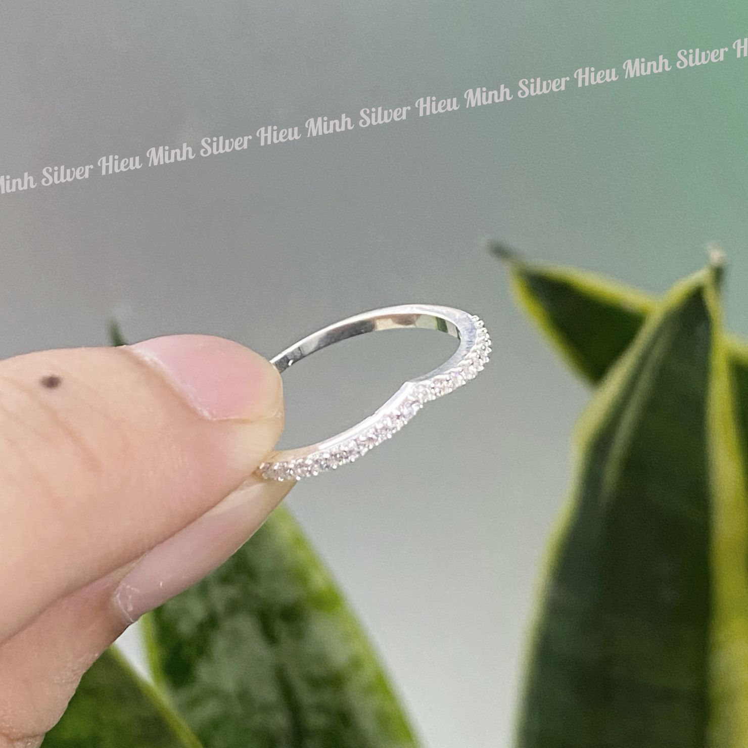 Nhẫn Nữ Bạc 925 Vương Miện Đơn Giản Đính Đá Nhân Tạo Cao Cấp Sáng Đẹp Chính Hãng Bạc Hiểu Minh NU511