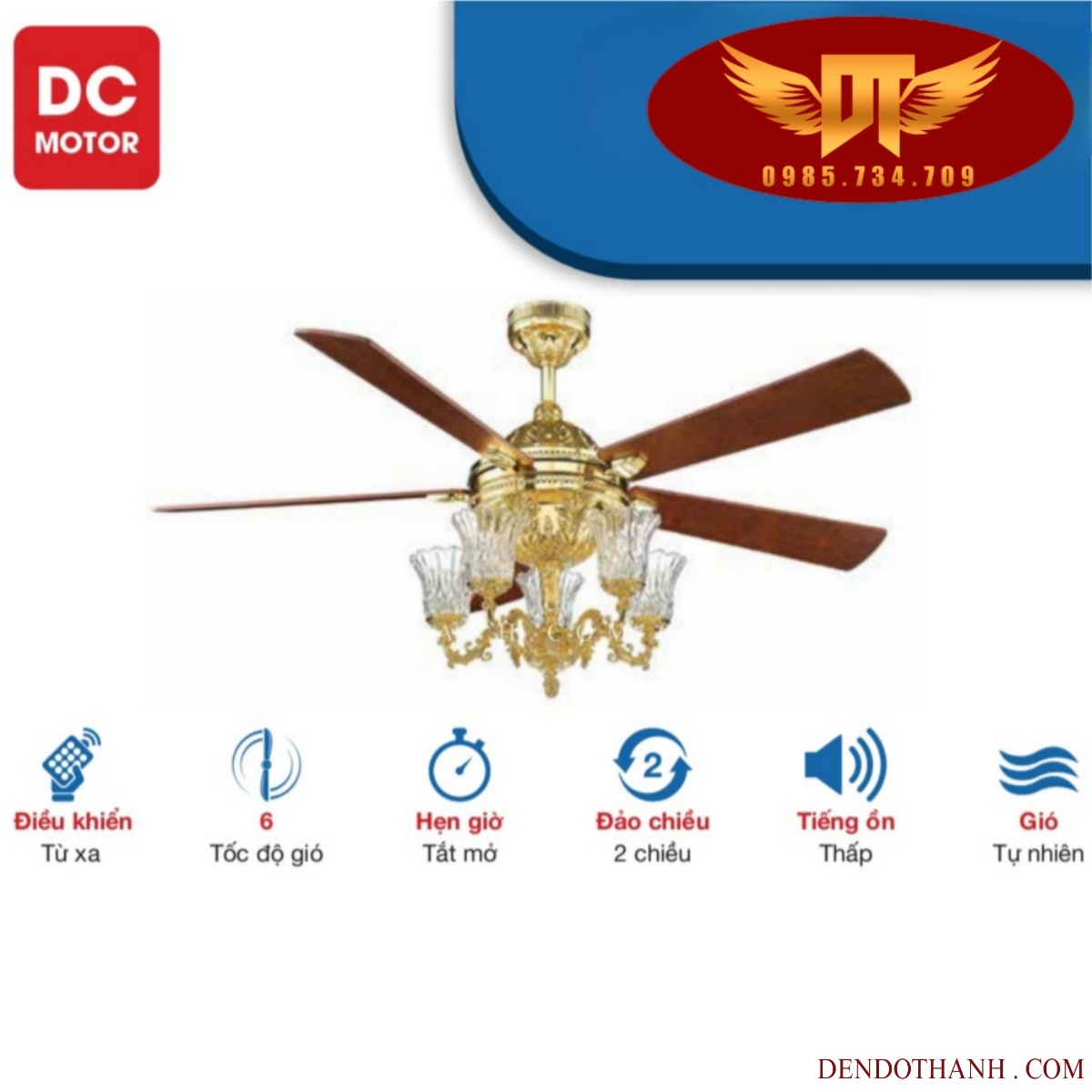Quạt Trần Italia FY968 quạt trần cho người giàu cao cấp hiện đại trang trí phong cách mới QTD