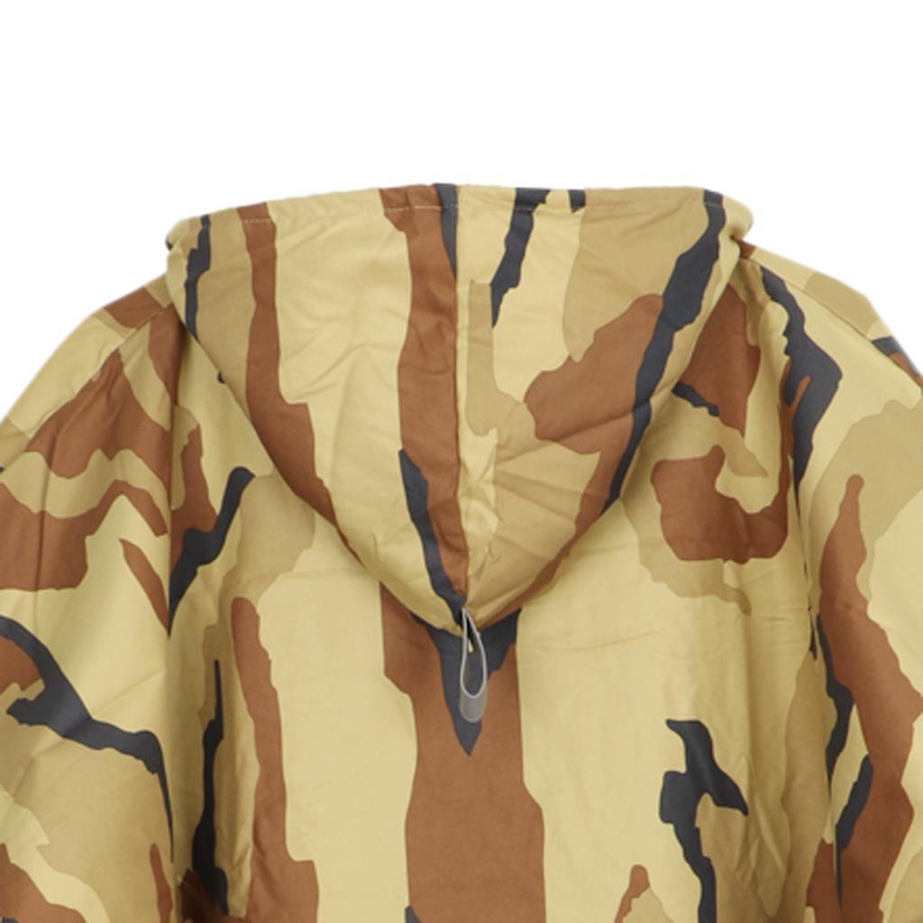 EDTara Camouflage Bathing Robe Wetsuit Changing Towel Poncho Unisex Adults