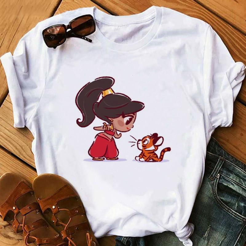 Áo Thun Hoạt Hình Công Chúa Anime Thần Đèn Aladin