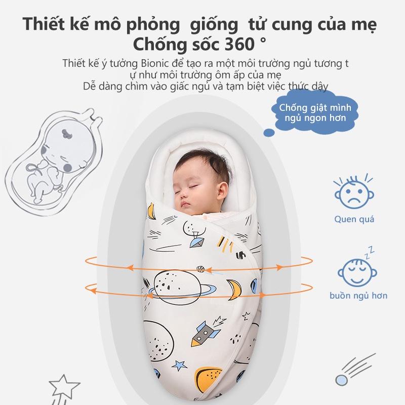 [Einmilk.ân ninh] khăn bông quấn bé sơ sinh hình chữ U bảo vệ đầu bé SWA