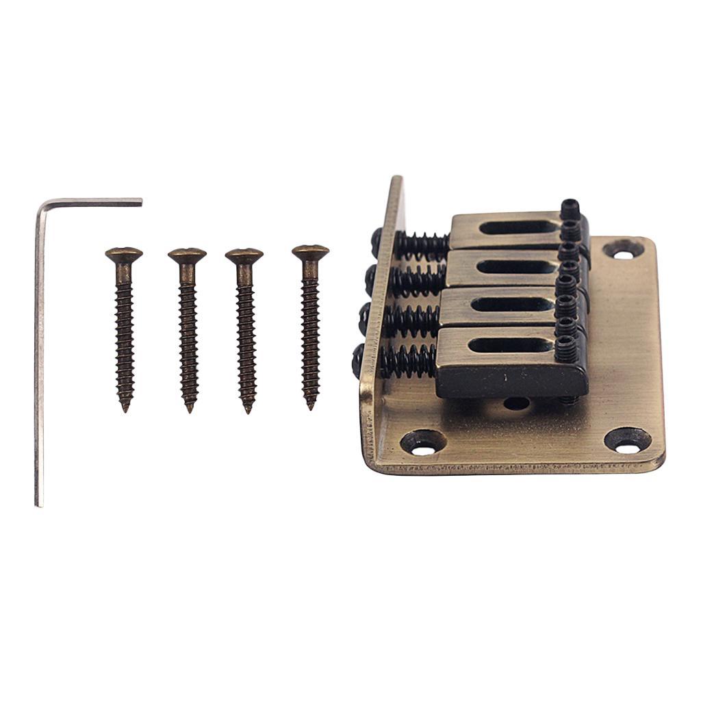 Bridge Tailpiece with Screws Wrench for Electric Guitar Bass Ukulele Parts