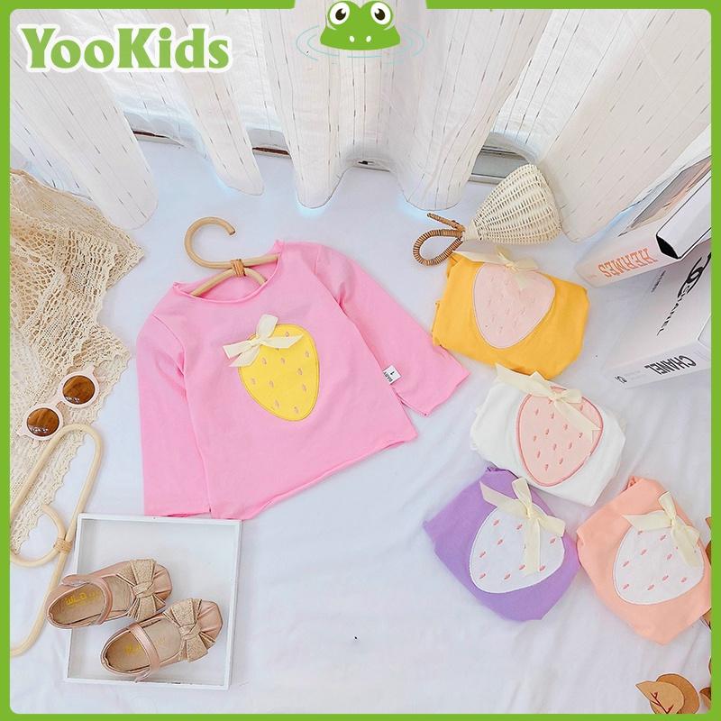 Áo Dài Tay Bé Gái -SALE- Áo Thu Đông Bé Gái Mặc Điều Hòa YOOKIDS Chất Cotton Thấm Hút Mồ Hôi Tốt &amp; Co Giãn 4 Chiều