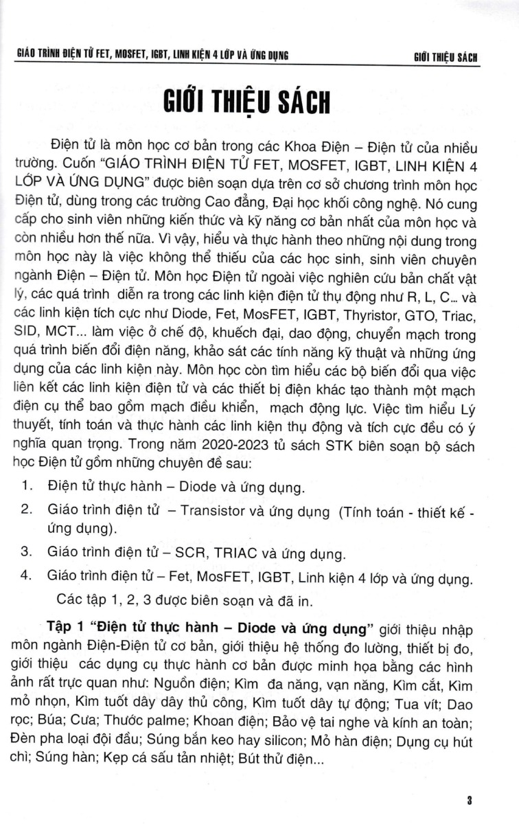 Giáo Trình Điện Tử FET - MOSFET - IGBT Linh Kiện 4 Lớp Và Ứng Dụng _STK