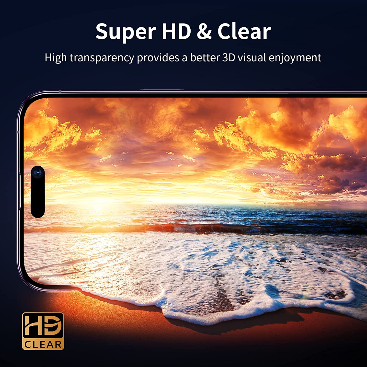 Bộ 2 miếng dán kính cường lực chống nhìn trộm full 3D cho iPhone 14 Pro hiệu Baseus Privacy Protector mỏng 0.3mm, vát cạnh 2.5D, độ cứng 9H - hàng nhập khẩu