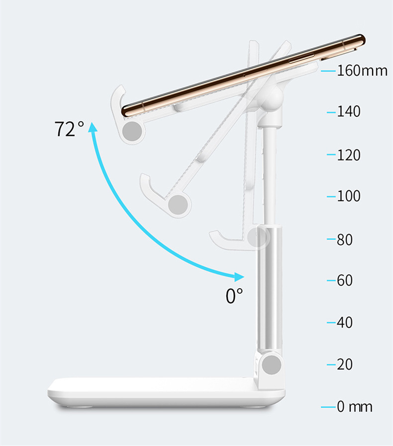 Giá đỡ điện thoại để bàn gấp Điện thoại di động Giá đỡ bàn cho iPhone ipad pro mini Samsung Xiaomi Tablet Đứng tăng và giảm Giá đỡ có thể điều chỉnh