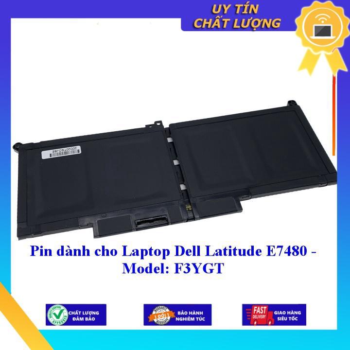 Pin dùng cho Laptop Dell Latitude E7480 - Model: F3YGT - Hàng Nhập Khẩu New Seal