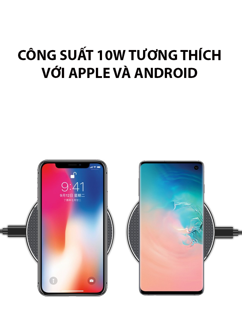 Đế Sạc Nhanh Không Dây Cao Cấp Cho Điện Thoại Samsung, Iphone KD21