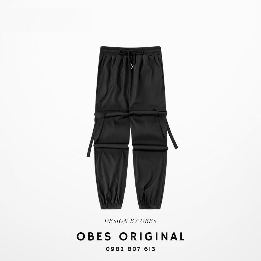 Quần gió túi hộp có khóa bấm nam - High Street Streamer Cargo Pants mã QT108