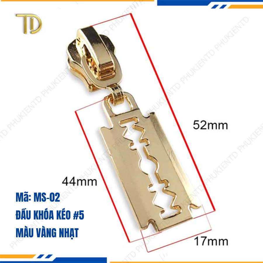 Đầu khóa kéo túi xách, đầu khóa kéo thay thế, đầu khóa kéo balo răng 5 mạ điện độ bền 5-8 năm