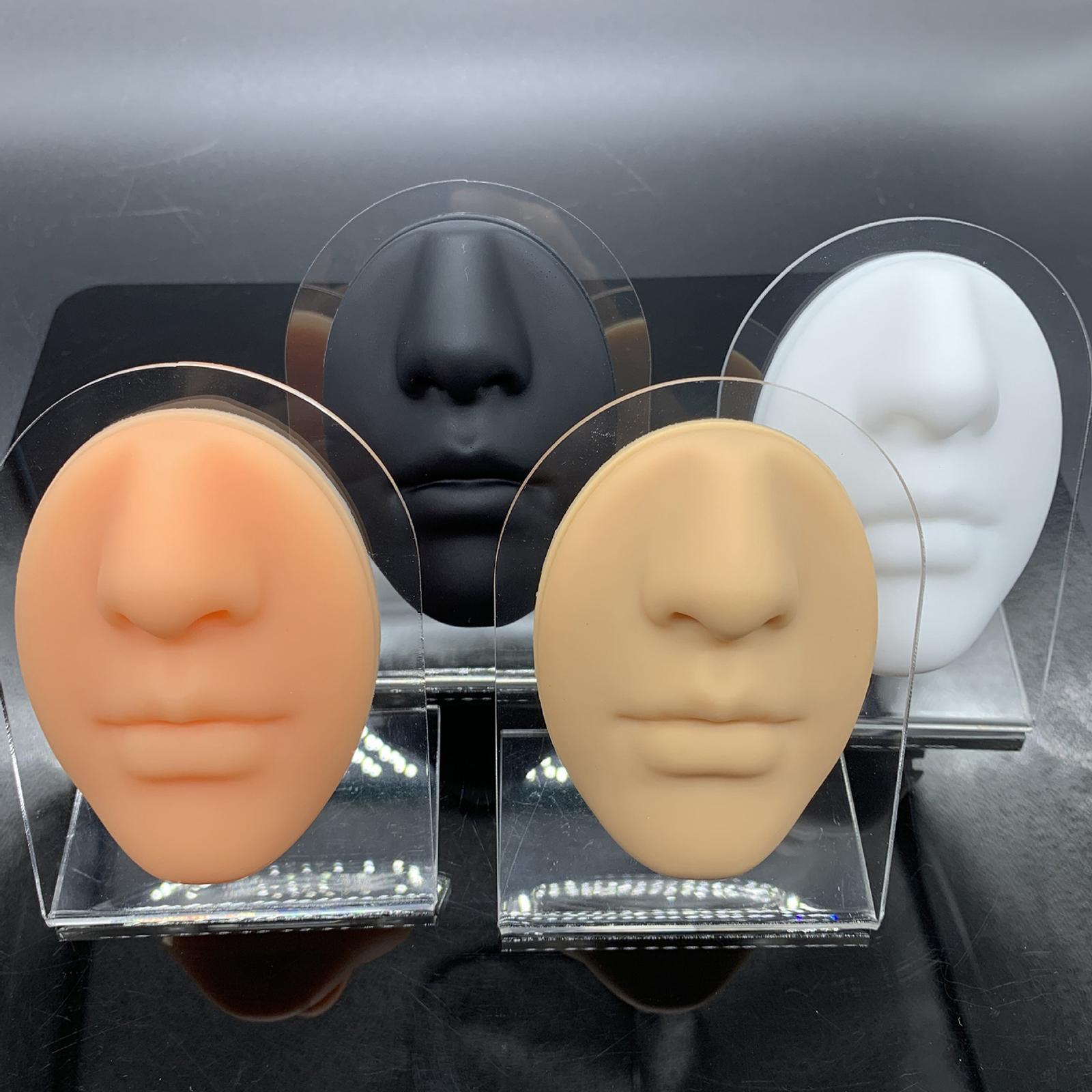 Silicone Face Model Portable Mannequin Flexible for Jewelry Display Nose