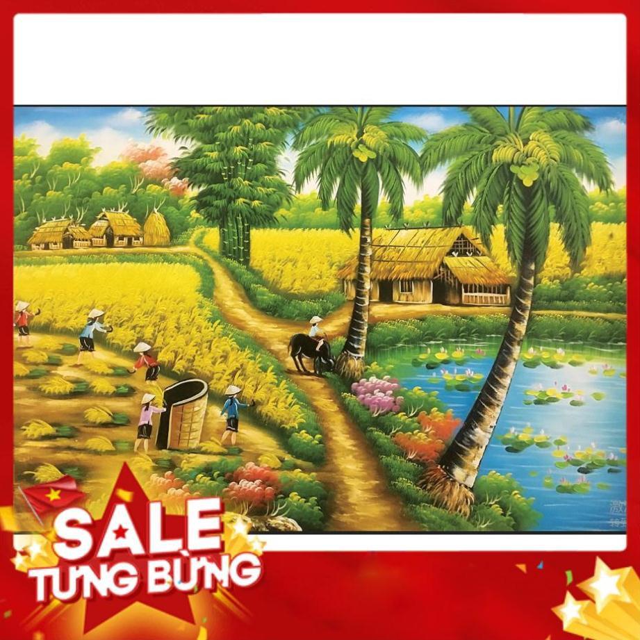 Tranh ĐÍNH ĐÁ Đồng Quê Phong Cảnh ABC AL88653