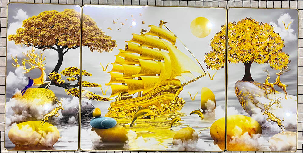 TRANH TREO TƯỜNG - TRANH TRÁNG GƯƠNG TREO PHÒNG KHÁCH SANG TRỌNG - TRANH TRÁNG GƯƠNG THUẬN BUỒM XUÔI GIÓ