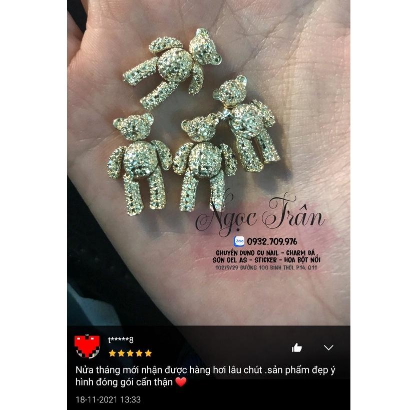 Charm Gấu Chuyển Động Đính Móng