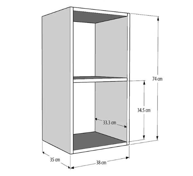 Kệ 2 Ngăn Treo Tường Juno Sofa CTKT521 KT 38x74x35cm