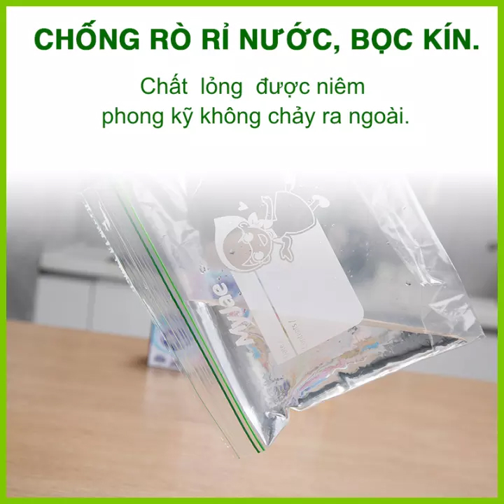 (Chọn Combo) Túi Zip PE Trong Suốt 2 Đường Kéo MyJae, Túi Bọc Đồ Ăn, Rau Củ Bảo Quản Trong Tủ Lạnh