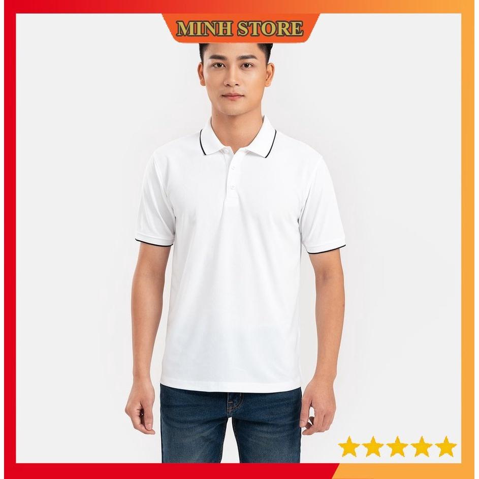 Áo Polo thun Nam ngắn tay có cổ cao cấp, Áo thun nam trơn chất cotton Form dáng cực đẹp AT01 - MINHSTORE66