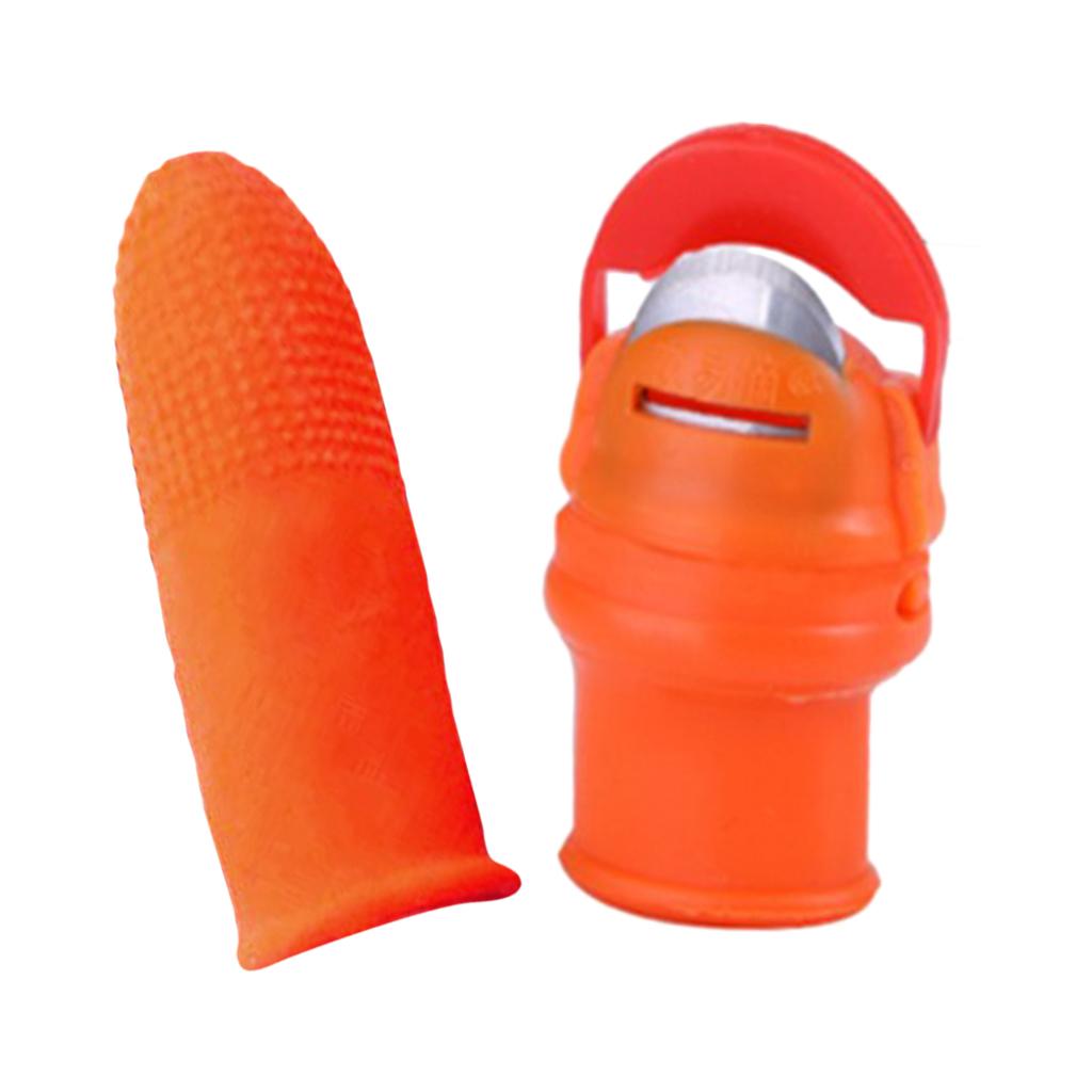 2PCS Garden Finger Knife Garden Silicone Thumb Knife W/ Finger Cover for Picking