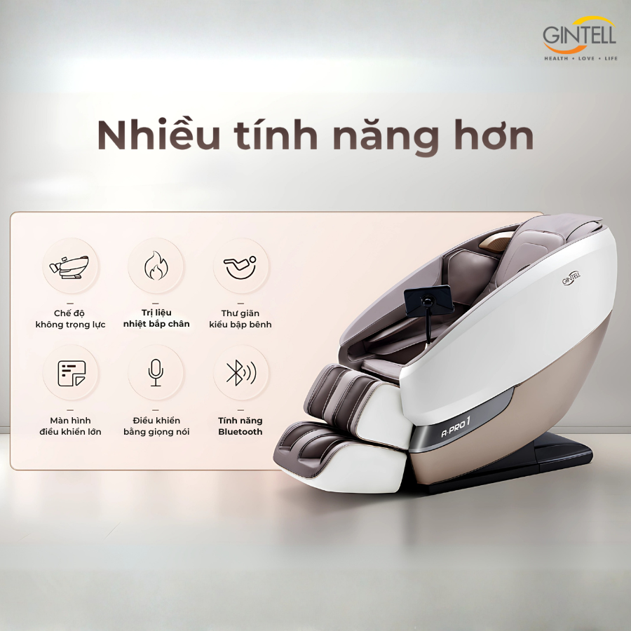 |MUA 1 TẶNG 1|  Ghế Massage Toàn Thân GINTELL A PRO 1 | 2 năm bảo hành chính hãng