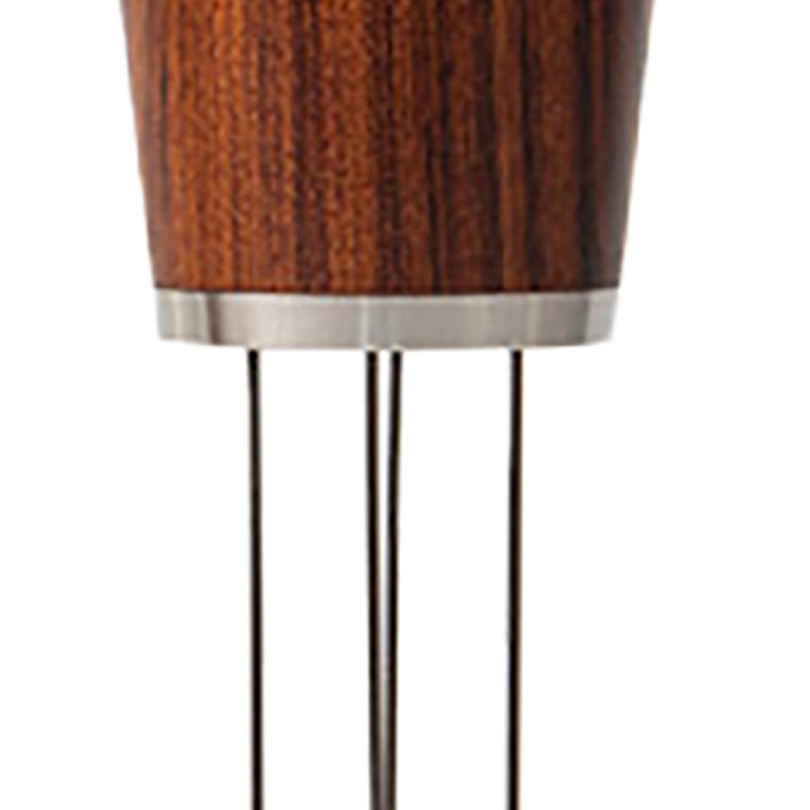 Coffee Stirrer, Coffee Stirring Needle Tool, Espresso Distribution, Natural Wood Handle and Stand, Professional Barista Hand Distribution Tool