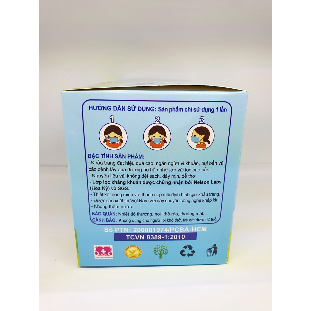 Khẩu Trang Y Tế An Phúc Kids - 3 Lớp Giá Rẻ, Hình Nhân Vật Đáng Yêu Cho Bé