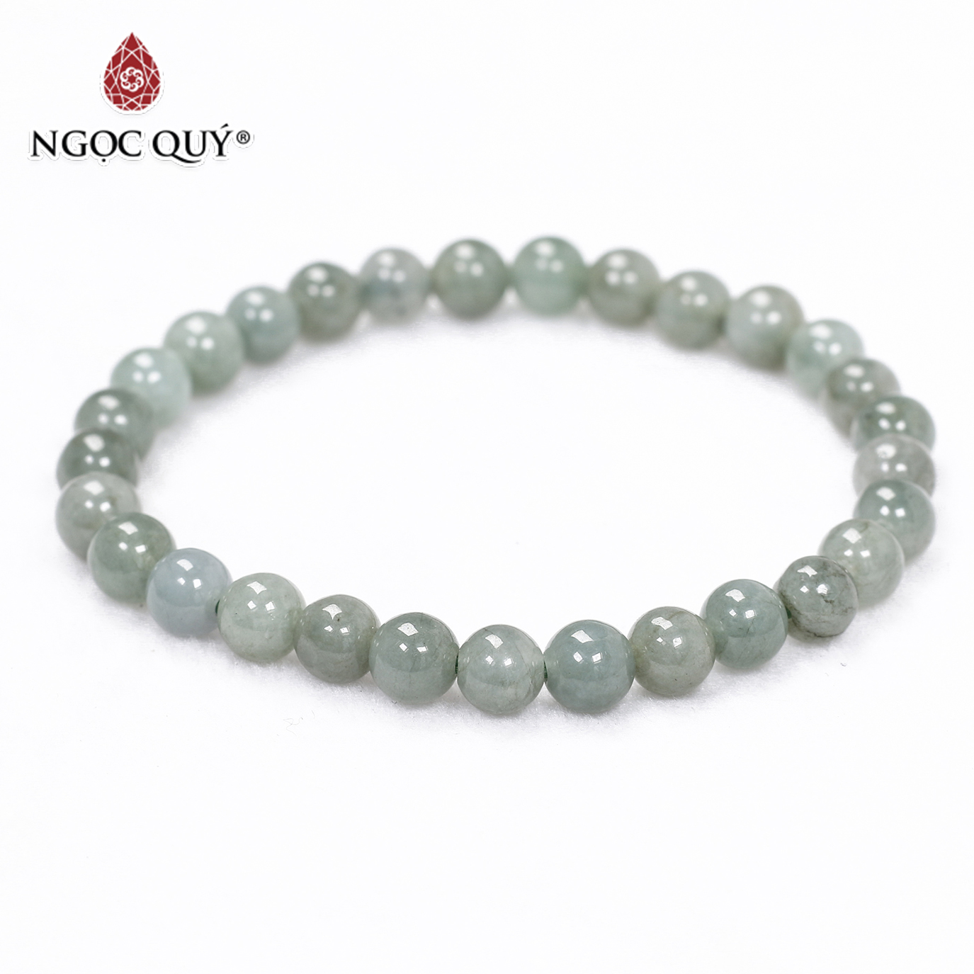 Vòng cẩm thạch nước ngọc hạt 6mm mệnh hỏa, mộc - Ngọc Quý Gemstones