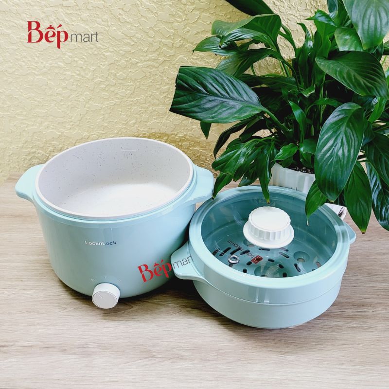 Nồi điện đa năng LocknLock Electric Multi Pot EJP156MIT 2L, 2 chế độ, chống dính - Hàng chính hãng