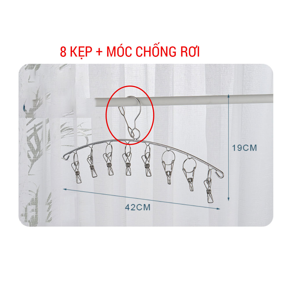 Móc Treo Quần Áo, Móc Phơi Đồ Trẻ Em Inox Kẹp Chống Rơi, Móc Treo Tất, Vớ, Đồ Lót Nhiều Kiểu Dáng