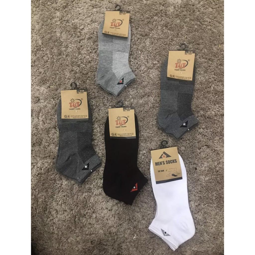 Combo 5 đôi và 10 vớ nam cổ ngắn , thương hiệu T&T TRỊNH TRUNG , thun dày Cotton , ảnh thật , bảo đảm giao đúng mẫu