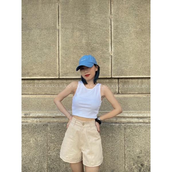 Áo croptop sát nách trơn 4 màu