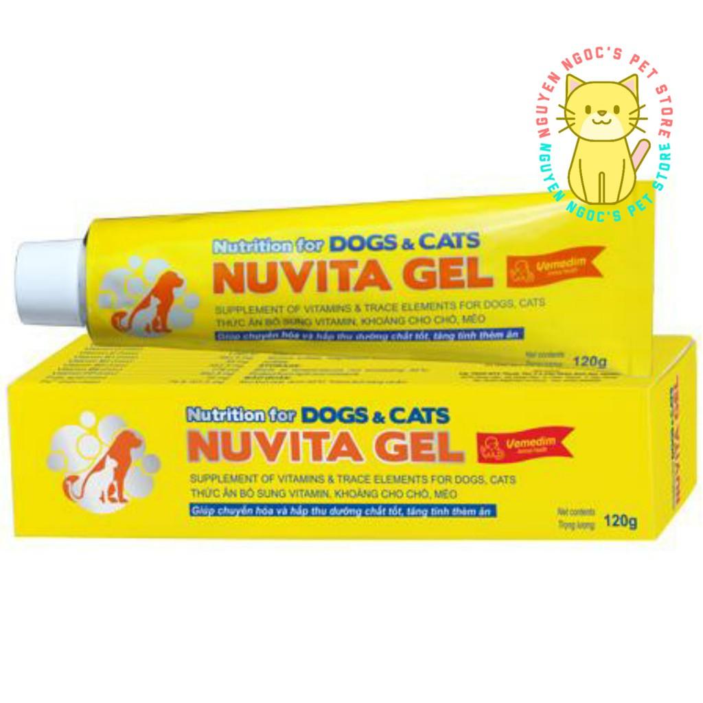 Nuvita Gel Vemedim - Gel dinh dưỡng cung cấp vitamin, khoáng cải thiện sức khỏe cho chó mèo tuýp 120gr