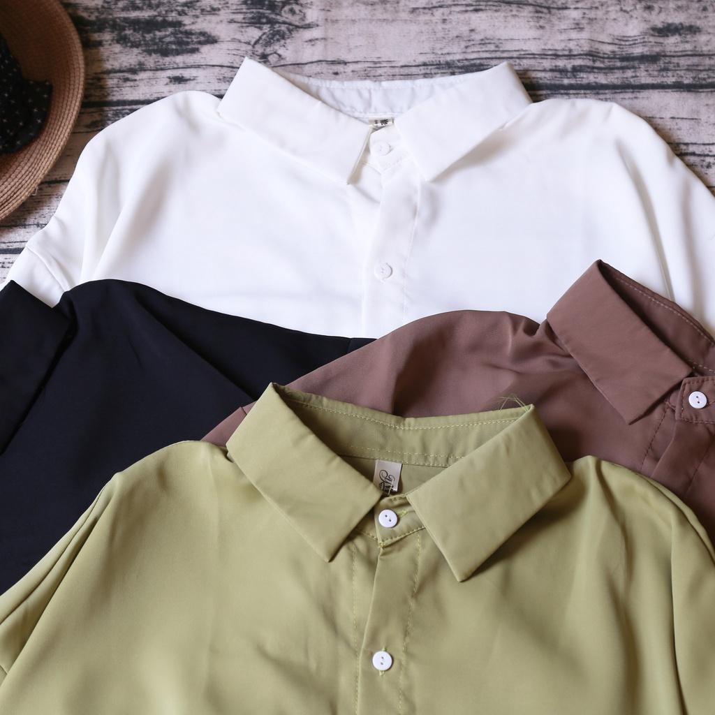 ÁO SƠ MI OVERSIZE VẠT HIGHLOW THẮT DÂY HAI BÊN